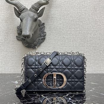 Small Dior Caro Bag With Black Calfskin 621200 Size: 20×12×7cm