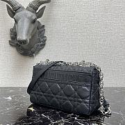 Small Dior Caro Bag With Black Calfskin 621200 Size: 20×12×7cm - 5