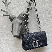 Small Dior Caro Bag With Black Calfskin 621200 Size: 20×12×7cm - 4