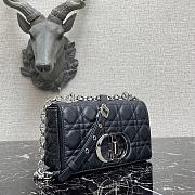 Small Dior Caro Bag With Black Calfskin 621200 Size: 20×12×7cm - 3