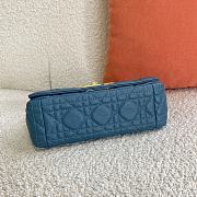 Small Dior Caro Bag With Sea Blue Calfskin 621200 Size: 20×12×7cm - 4