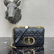 Small Dior Caro Bag With Black Calfskin Golden Chain 621200 Size: 20×12×7cm - 1