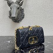 Small Dior Caro Bag With Black Calfskin Golden Chain 621200 Size: 20×12×7cm - 2