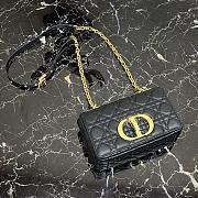 Small Dior Caro Bag With Black Calfskin Golden Chain 621200 Size: 20×12×7cm - 3