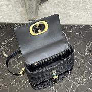 Small Dior Caro Bag With Black Calfskin Golden Chain 621200 Size: 20×12×7cm - 4