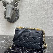 Small Dior Caro Bag With Black Calfskin Golden Chain 621200 Size: 20×12×7cm - 5