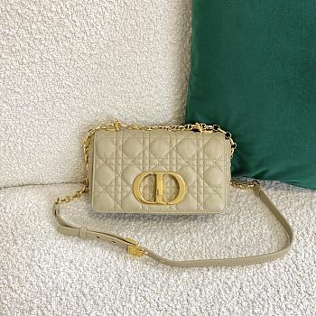 Small Dior Caro Bag Calfskin Golden Chain 621200 Size: 20×12×7cm