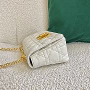 Small Dior Caro Bag With White Calfskin Golden Chain 621200 Size: 20×12×7cm - 5