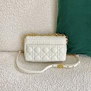 Small Dior Caro Bag With White Calfskin Golden Chain 621200 Size: 20×12×7cm - 4