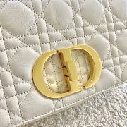Small Dior Caro Bag With White Calfskin Golden Chain 621200 Size: 20×12×7cm - 3