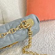 Small Dior Caro Bag With Grey Calfskin Golden Chain 621200 Size: 20×12×7cm - 6