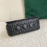 Small Dior Caro Bag With Black Calfskin Silver Chain 621200 Size: 20×12×7cm - 4