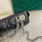 Small Dior Caro Bag With Black Calfskin Silver Chain 621200 Size: 20×12×7cm - 2
