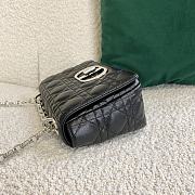 Small Dior Caro Bag With Black Calfskin Silver Chain 621200 Size: 20×12×7cm - 5