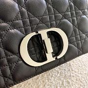 Small Dior Caro Bag With Black Calfskin Silver Chain 621200 Size: 20×12×7cm - 6