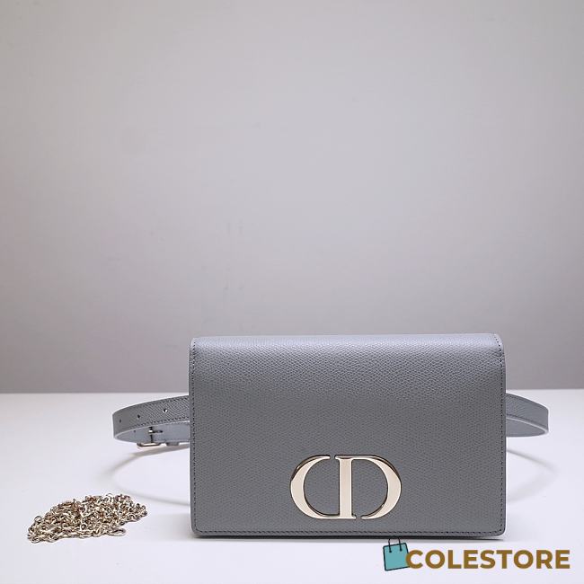 Dior Montaigne WOC With Grey Calfskin 9909 Size 19x12.5x4cm - 1