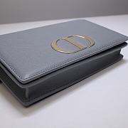 Dior Montaigne WOC With Grey Calfskin 9909 Size 19x12.5x4cm - 6