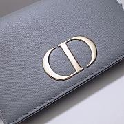 Dior Montaigne WOC With Grey Calfskin 9909 Size 19x12.5x4cm - 5