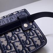 Dior Montaigne Blue Oblique Jacquard 9909 Size 19x12.5x4cm - 4