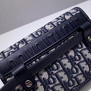 Dior Montaigne Blue Oblique Jacquard 9909 Size 19x12.5x4cm - 2