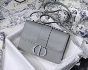 Dior Montaigne WOC With Grey Calfskin M9030 Size 19x12.5x4cm - 1
