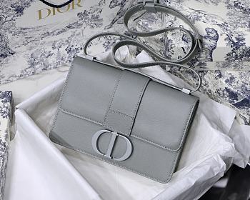 Dior Montaigne WOC With Grey Calfskin M9030 Size 19x12.5x4cm
