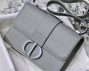 Dior Montaigne WOC With Grey Calfskin M9030 Size 19x12.5x4cm - 2