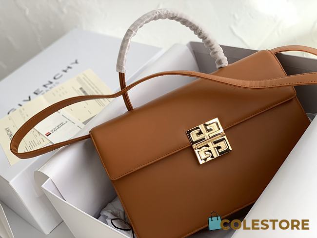 Givenchy Small GV3 Kelly Bag With Brown Calfskin Leather BB501 Size 29x19x10cm  - 1