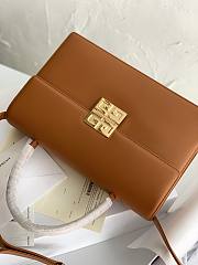 Givenchy Small GV3 Kelly Bag With Brown Calfskin Leather BB501 Size 29x19x10cm  - 4