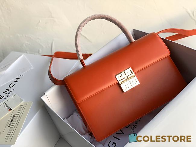 Givenchy Small GV3 Kelly Bag With Orange Calfskin Leather BB501 Size 29x19x10cm  - 1