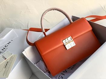 Givenchy Small GV3 Kelly Bag With Orange Calfskin Leather BB501 Size 29x19x10cm 