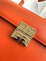 Givenchy Small GV3 Kelly Bag With Orange Calfskin Leather BB501 Size 29x19x10cm  - 5