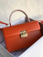Givenchy Small GV3 Kelly Bag With Orange Calfskin Leather BB501 Size 29x19x10cm  - 3