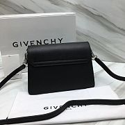 Givenchy Small GV3 Black Silver Chain Shoulder Bag BB501 Size 22x14x8cm  - 6