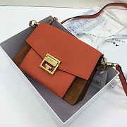 Givenchy Small GV3 Shoulder Bag With Brown Goatskin BB501 Size 22x14x8cm  - 4