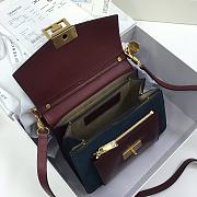 Givenchy Small GV3 Shoulder Bag With Wine Goatskin BB501 Size 22x14x8cm  - 2