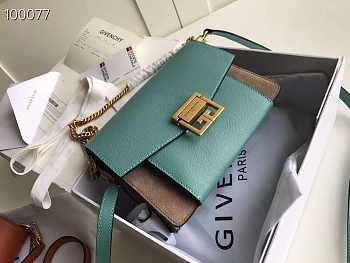 Givenchy Small GV3 Shoulder Bag With Blue Goatskin BB501 Size 22x14x8cm 