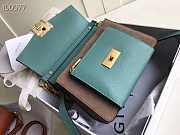 Givenchy Small GV3 Shoulder Bag With Blue Goatskin BB501 Size 22x14x8cm  - 2