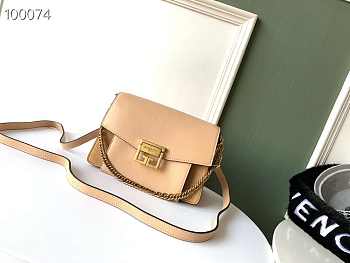 Givenchy Small GV3 Shoulder Bag With Beige Goatskin BB501 Size 22x14x8cm 