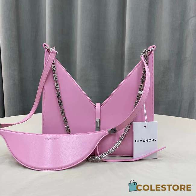 Givenchy Small Cut Out With Pink Crocodile Shoulder Bag BB50G Size 28cm - 1