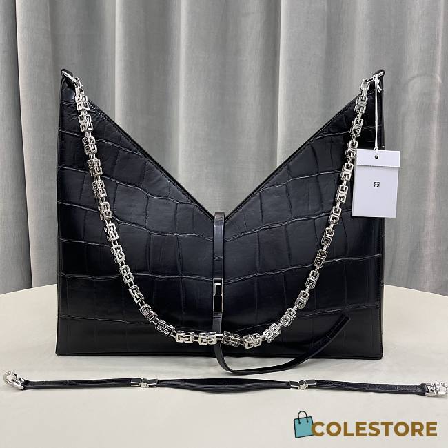 Givenchy Small Cut Out With Black Crocodile Shoulder Bag BB50G Size 28cm - 1