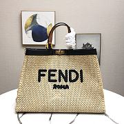 Fendi Peekaboo X-Tote Natural Raffia Bag 8BH374 Size 41x16x21.5cm  - 1