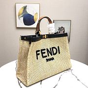 Fendi Peekaboo X-Tote Natural Raffia Bag 8BH374 Size 41x16x21.5cm  - 4