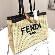 Fendi Peekaboo X-Tote Natural Raffia Bag 8BH374 Size 41x16x21.5cm  - 2