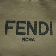 Fendi Peekaboo X-Tote Natural Embroidered Green Canvas 8BH374 Size 41x16x21.5cm  - 2