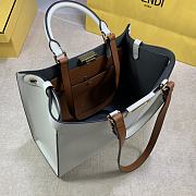 Fendi Peekaboo X-Tote Bag With White Leather 8BH374 Size 35x26x13cm - 5