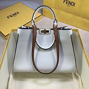 Fendi Peekaboo X-Tote Bag With White Leather 8BH374 Size 35x26x13cm - 4