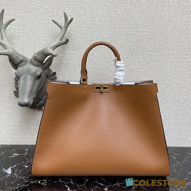 Fendi Peekaboo X-Tote Bag With Brown Leather 8BH374 Size 41x11x29cm  - 1