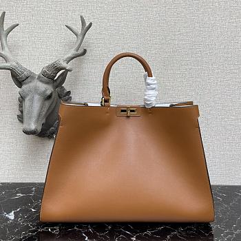Fendi Peekaboo X-Tote Bag With Brown Leather 8BH374 Size 41x11x29cm 