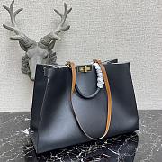 Fendi Peekaboo X-Tote Bag With Black Leather 8BH374 Size 41x11x29cm  - 3